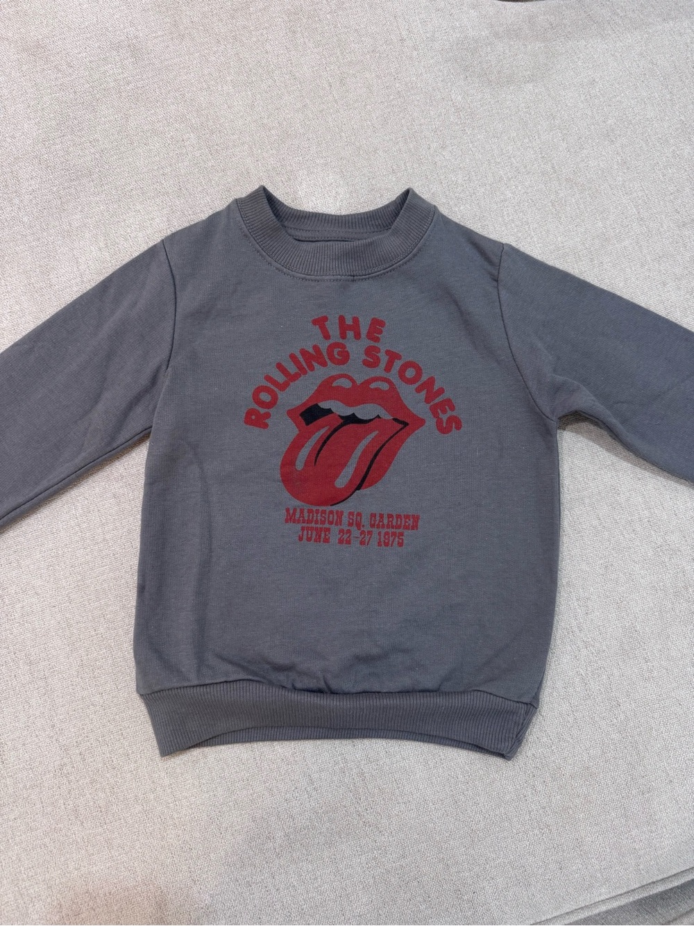 Bravado Kids Gray Sweatshirt with Red Tongue Graphic